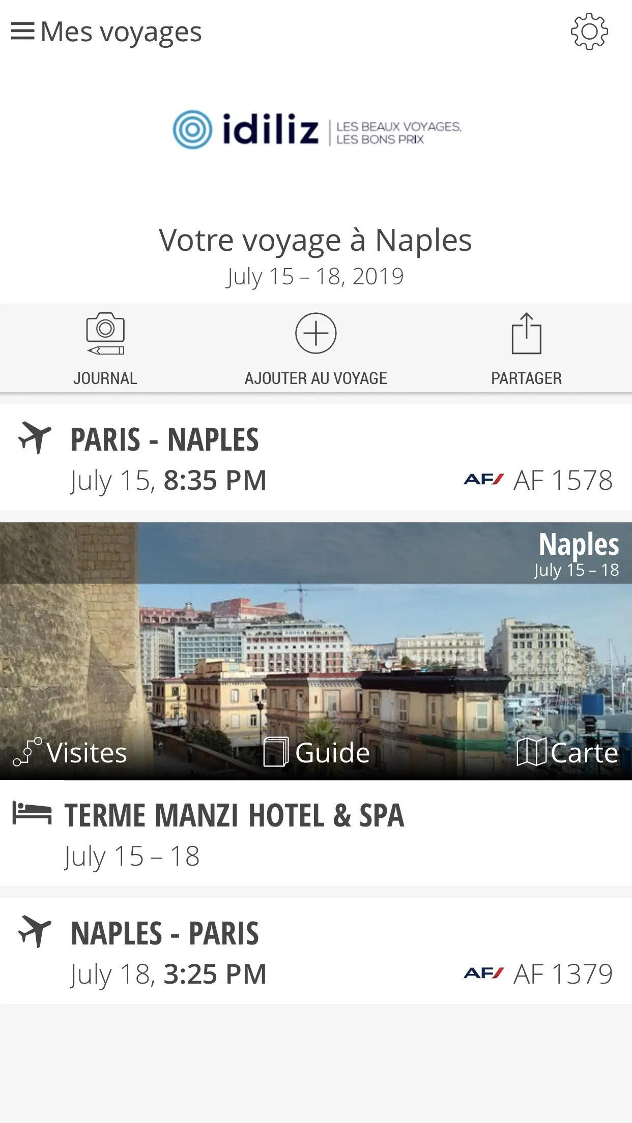 Idiliz beaux voyages, bon prix | Indus Appstore | Screenshot