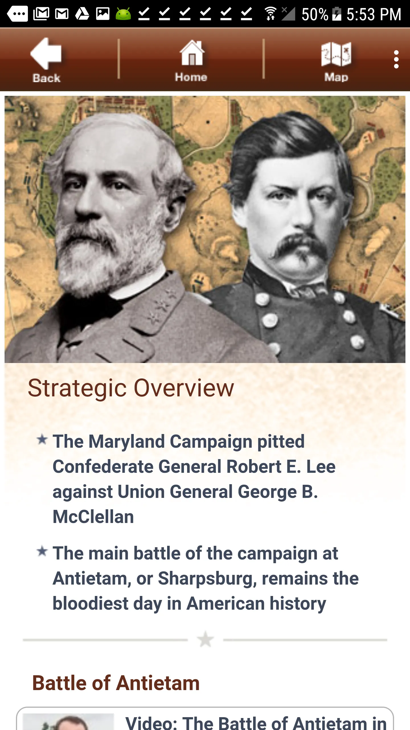 Antietam Battle App | Indus Appstore | Screenshot