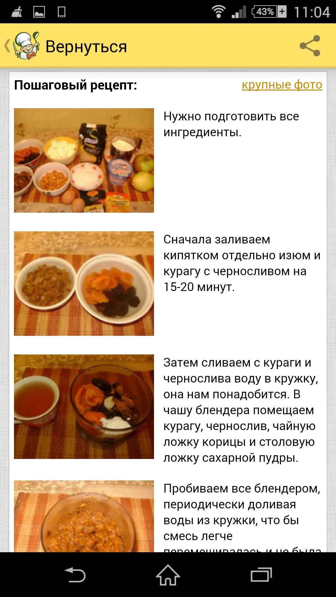 Recipes in Russian | Indus Appstore | Screenshot