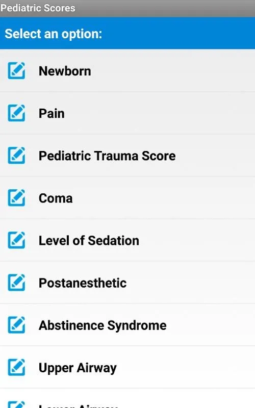 Pediatric Scores | Indus Appstore | Screenshot