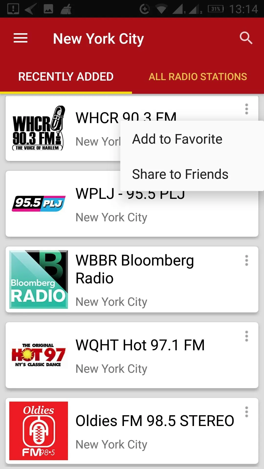 New York City Radio Stations | Indus Appstore | Screenshot