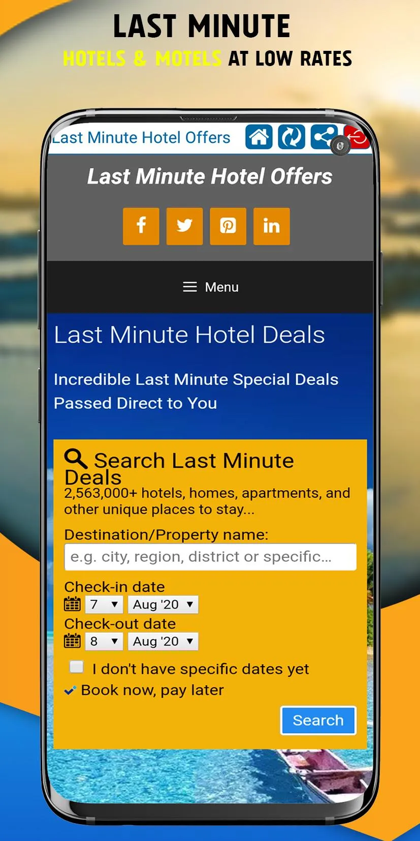 Last Minute Hotels & Motels | Indus Appstore | Screenshot