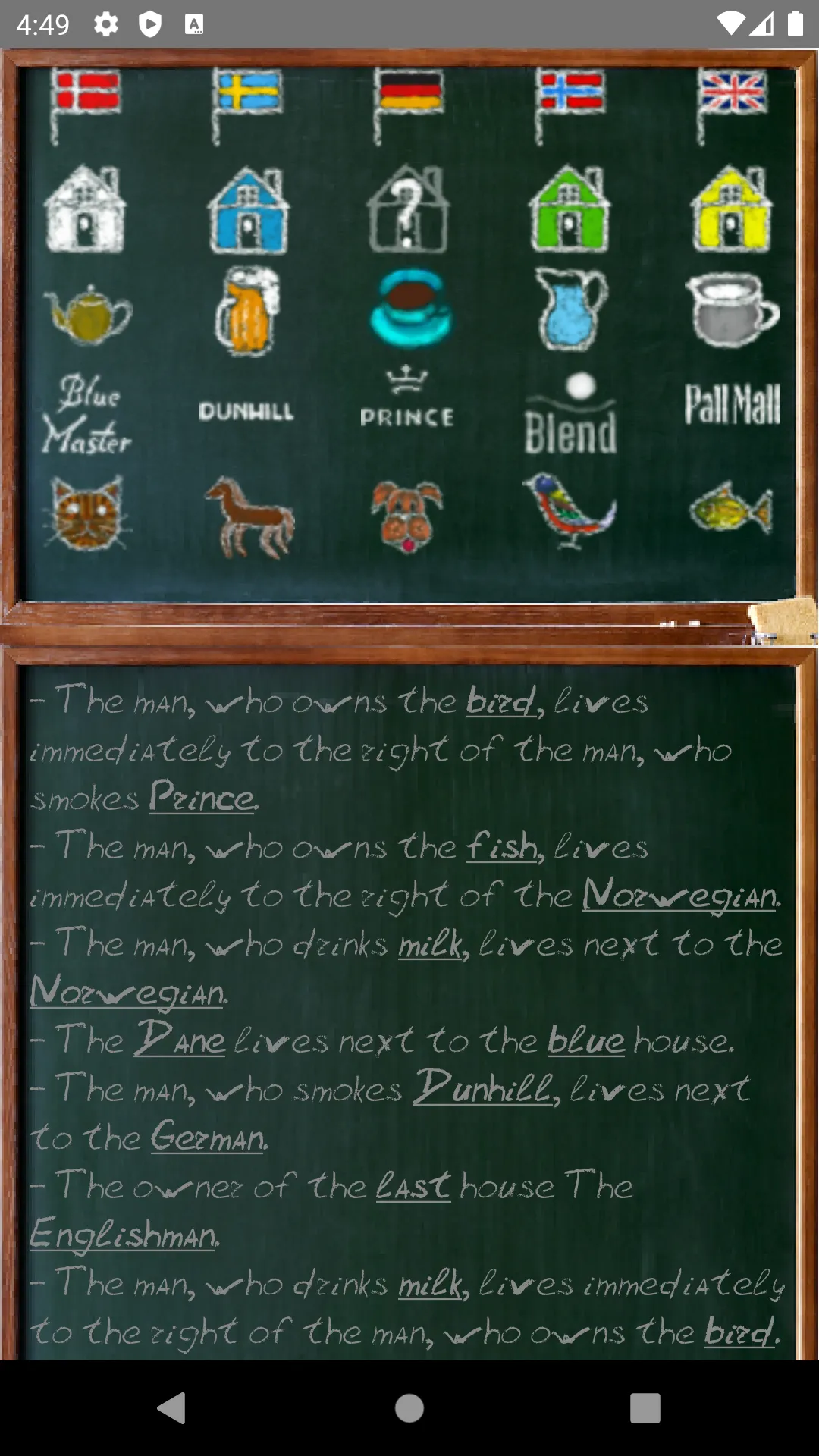 Einstein's riddle | Indus Appstore | Screenshot