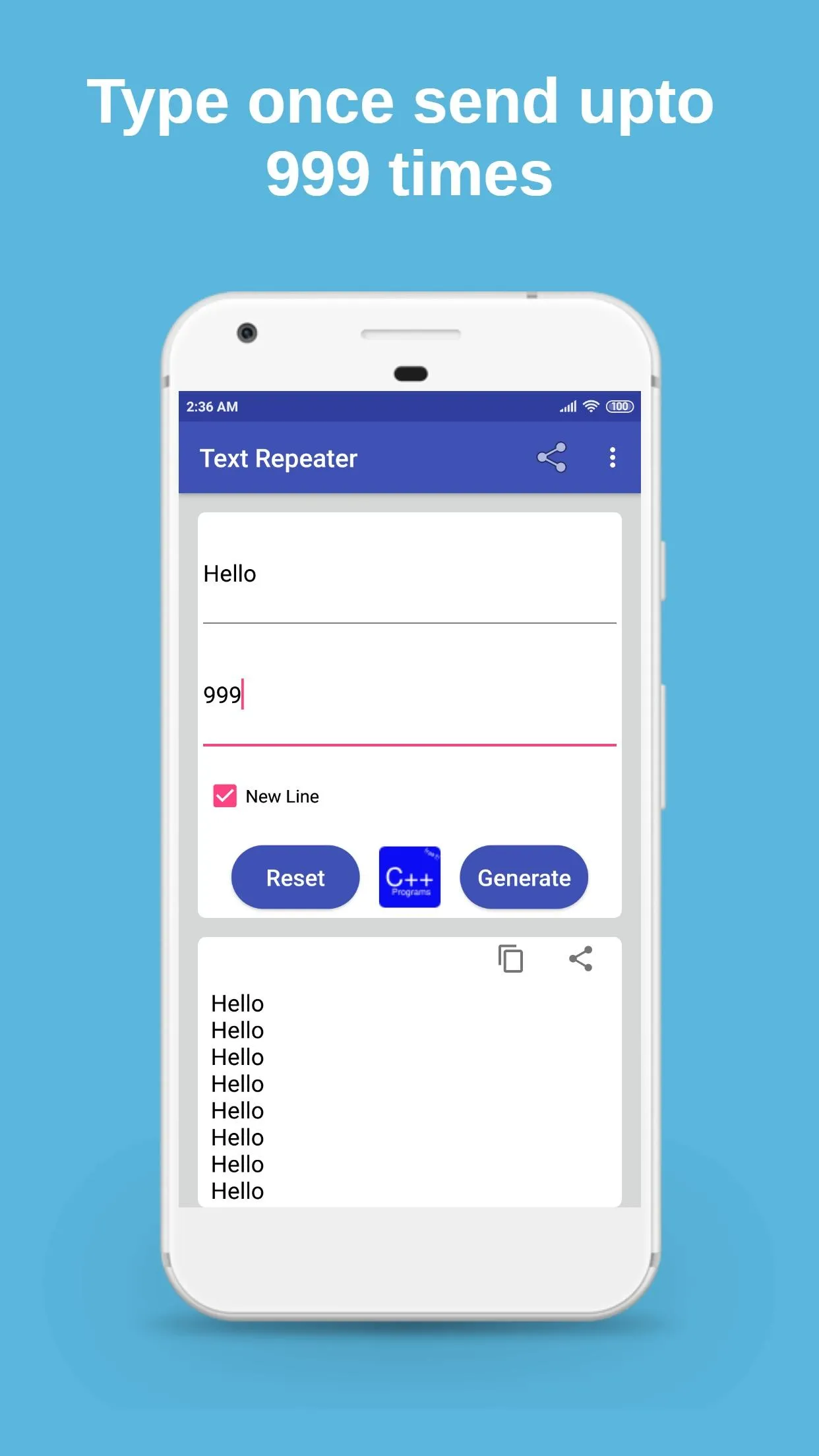 Text Repeater | Indus Appstore | Screenshot