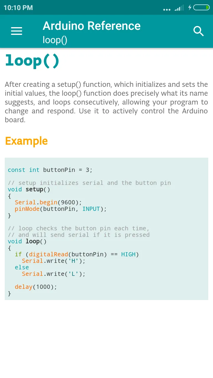 Arduino Language Reference | Indus Appstore | Screenshot