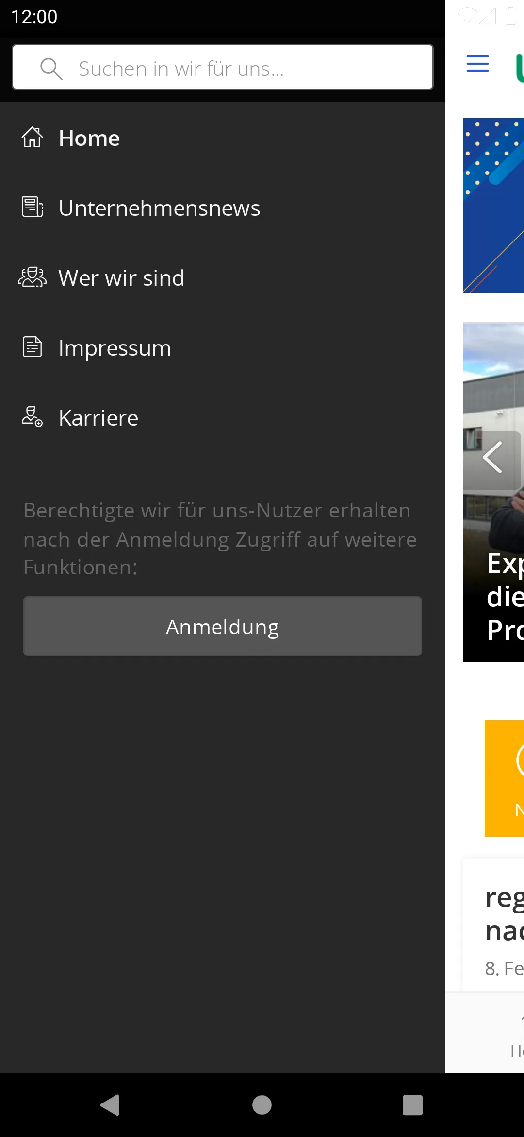 wir für uns | Indus Appstore | Screenshot