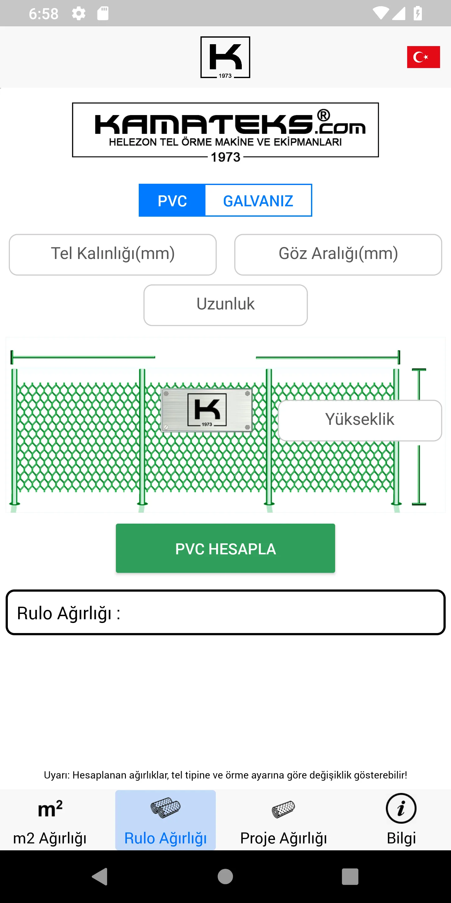 Kamateks - Fence Calculator | Indus Appstore | Screenshot