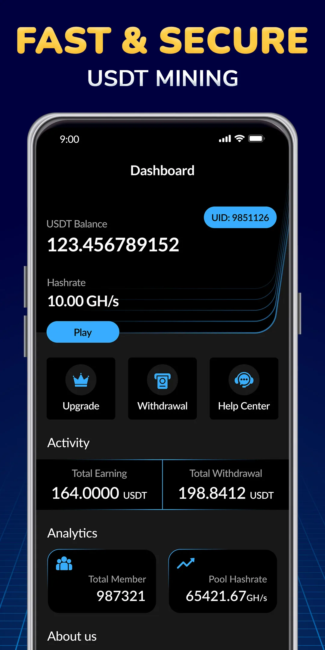 USDT Mining, Crypto USDT Miner | Indus Appstore | Screenshot