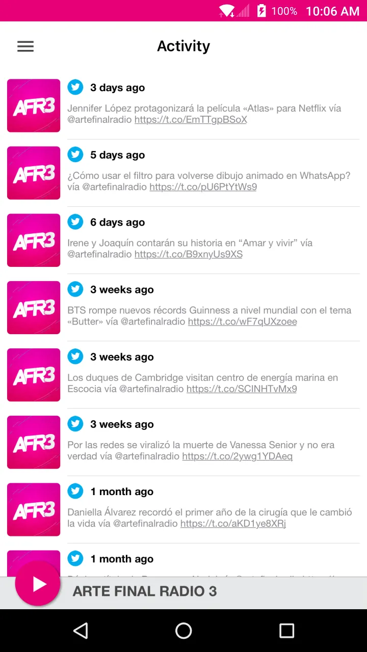 Arte Final Radio 3 | Indus Appstore | Screenshot