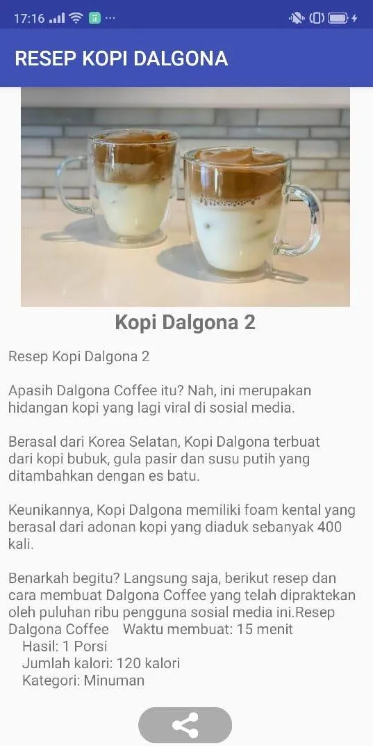 RESEP KOPI DALGONA | Indus Appstore | Screenshot