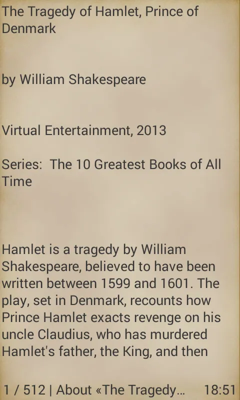 Hamlet by William Shakespeare | Indus Appstore | Screenshot