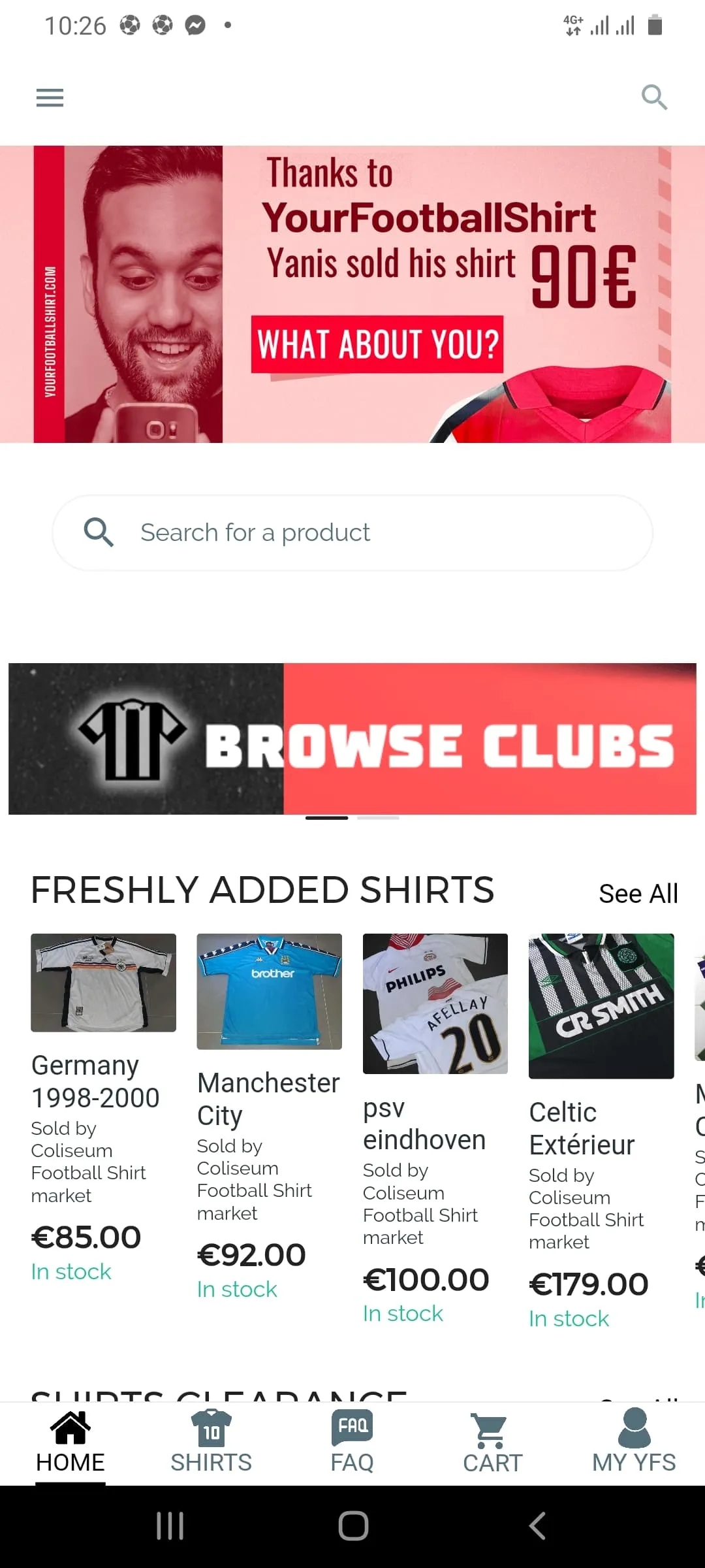 Your Football Shirt | Indus Appstore | Screenshot