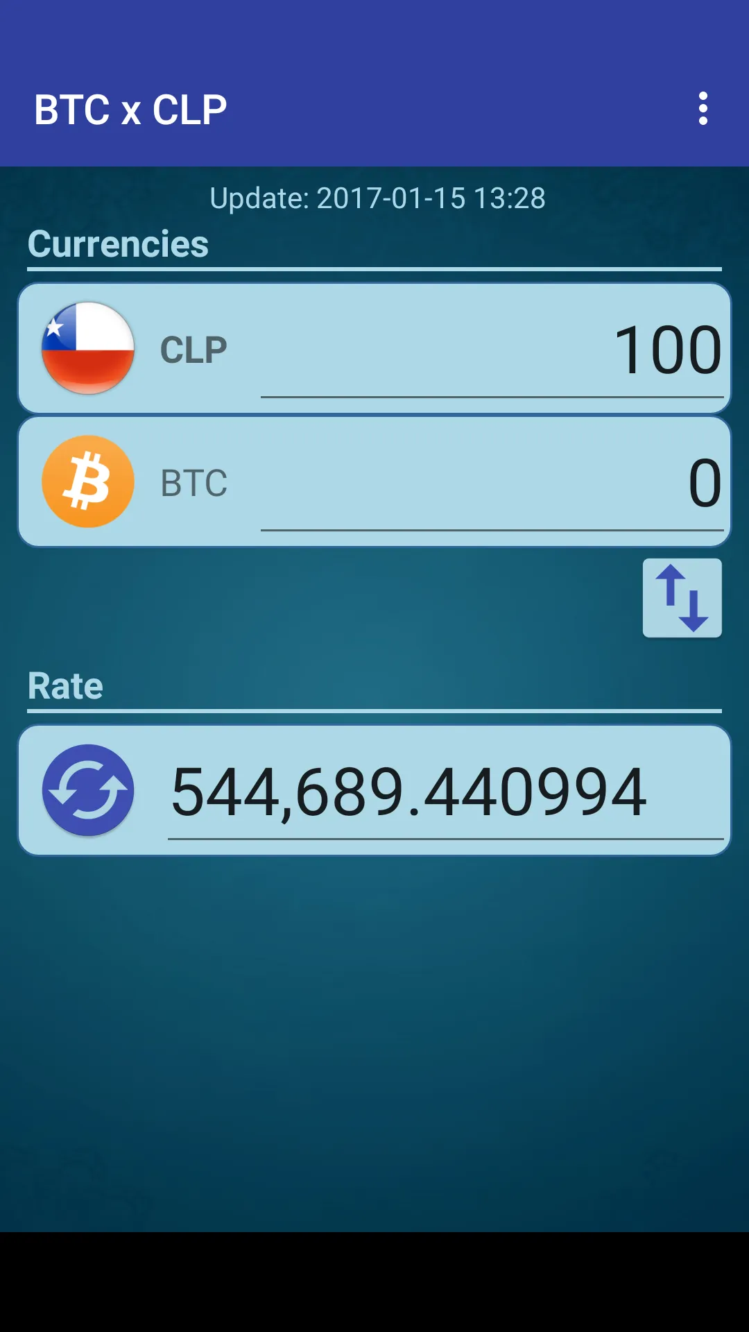 Bitcoin x Chilean Peso | Indus Appstore | Screenshot