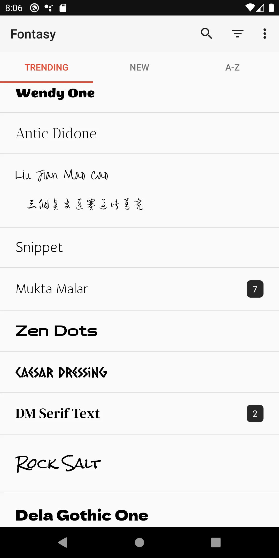 Fontasy - Google Fonts Browser | Indus Appstore | Screenshot