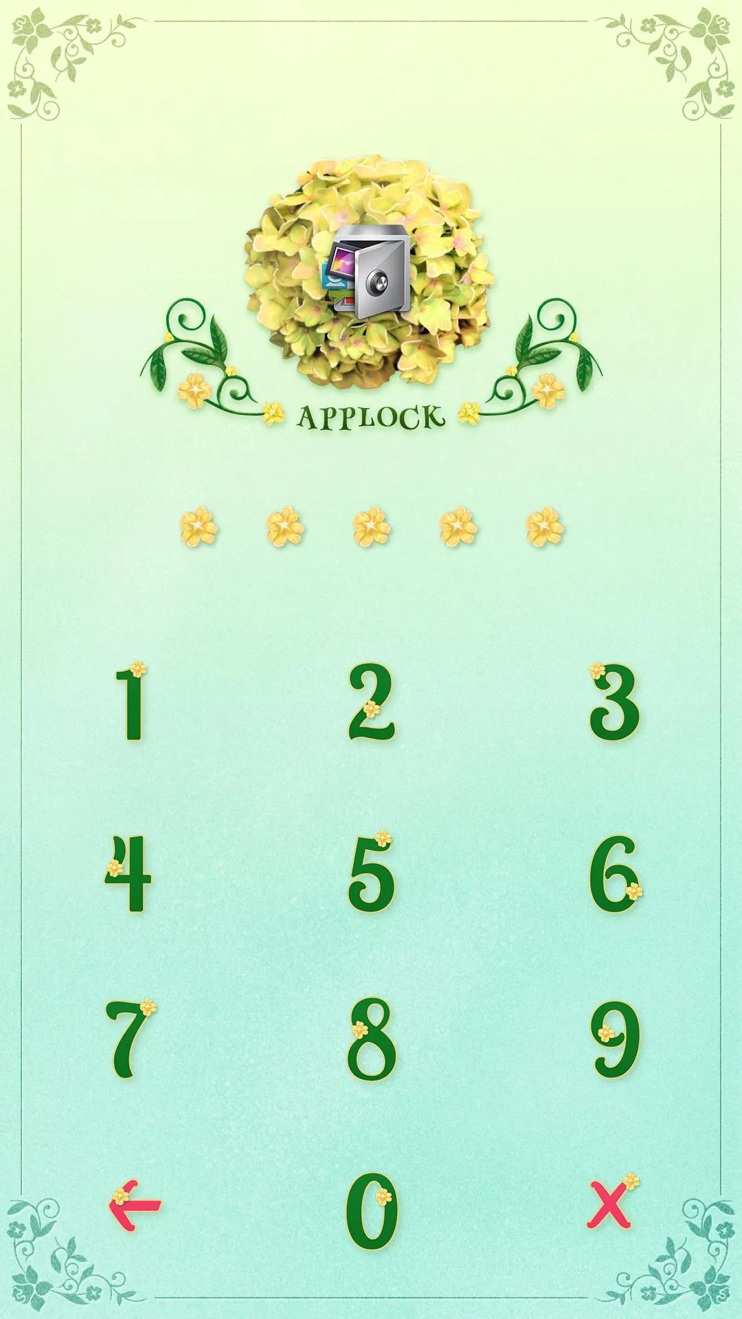 AppLock Theme Hydrangea | Indus Appstore | Screenshot