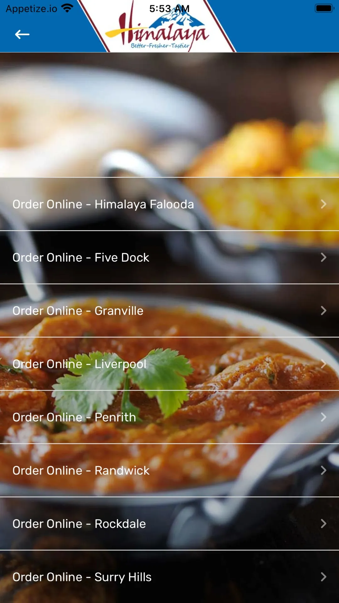 Himalaya Restaurant | Indus Appstore | Screenshot