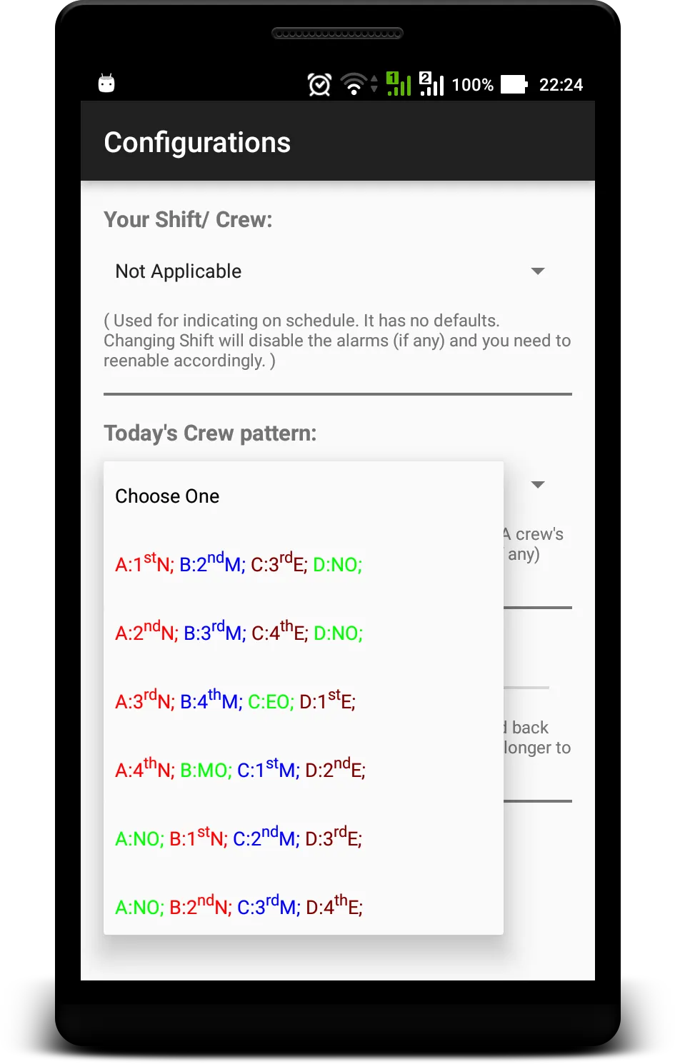 Shift Scheduler (4crew 3shift) | Indus Appstore | Screenshot