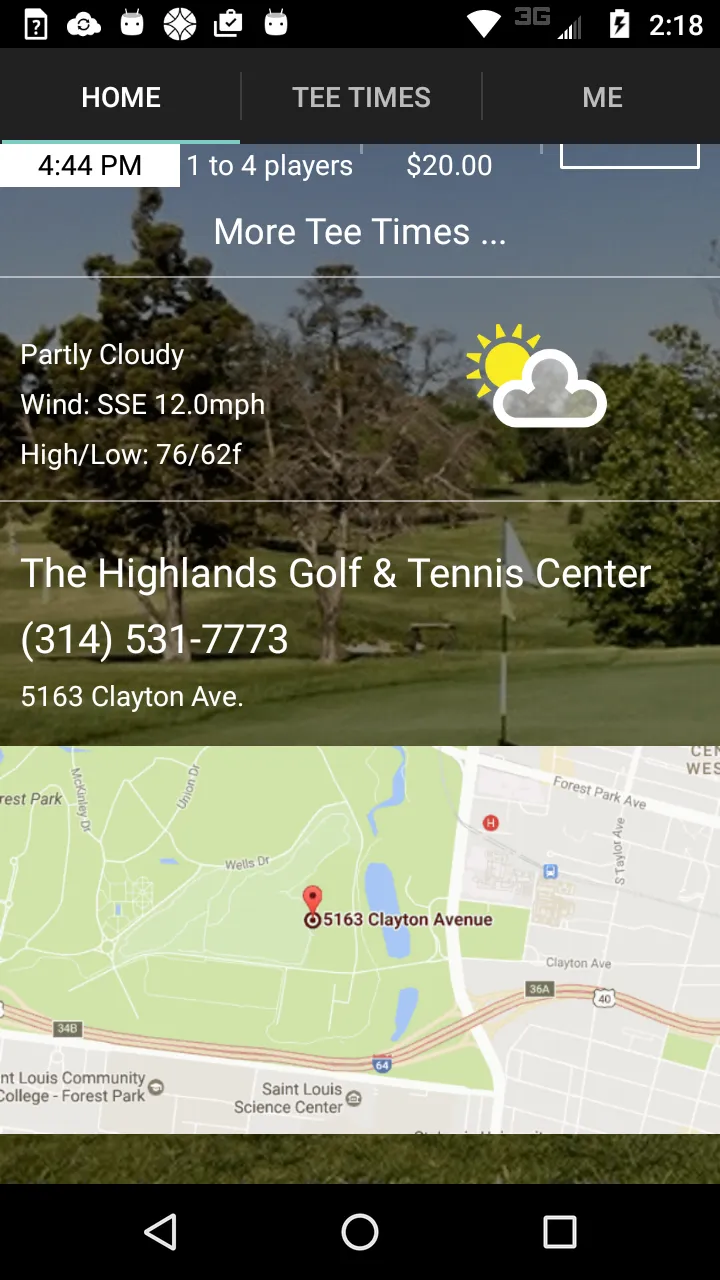 The Highlands Golf Tee Times | Indus Appstore | Screenshot