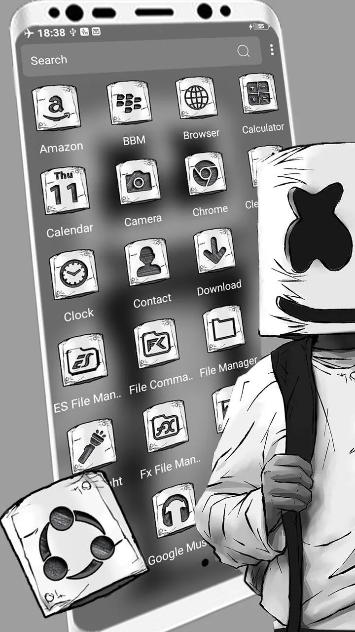 Marshmello Sketch  Theme | Indus Appstore | Screenshot