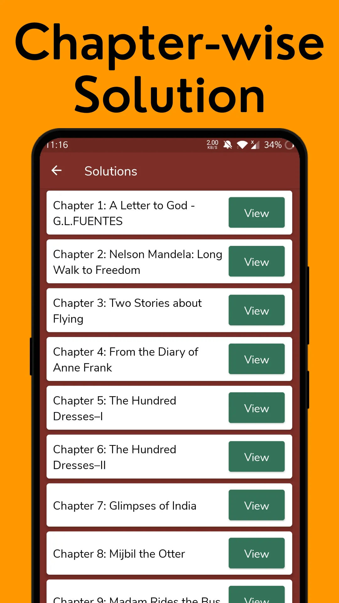 Class 10 English Solutions ++ | Indus Appstore | Screenshot