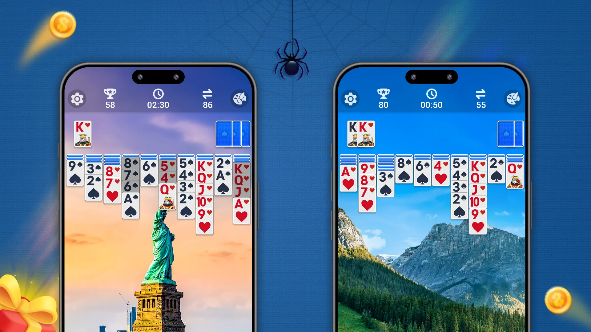 Spider Solitaire, large cards | Indus Appstore | Screenshot