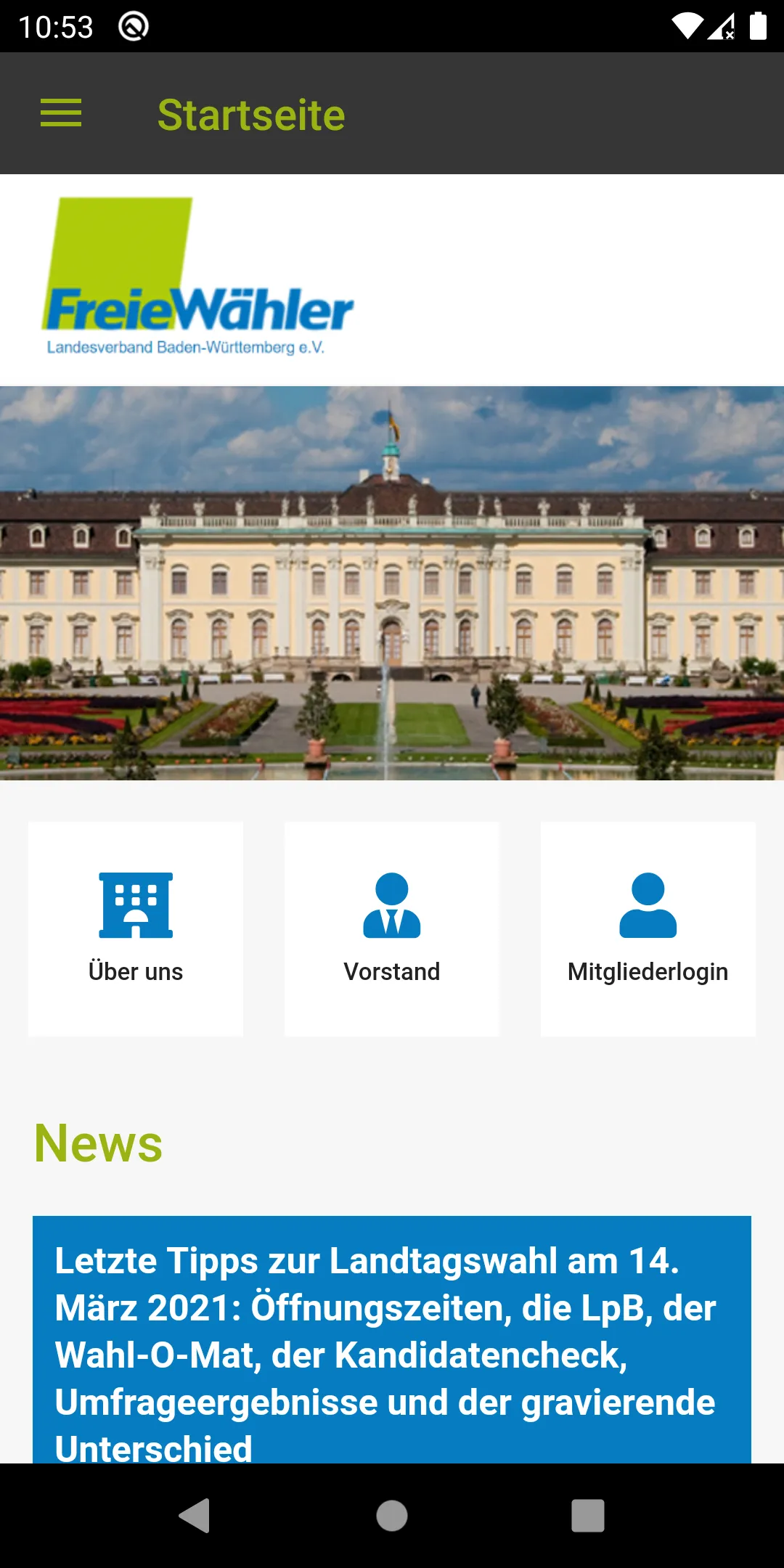 Freie Wähler Landesverband Bad | Indus Appstore | Screenshot