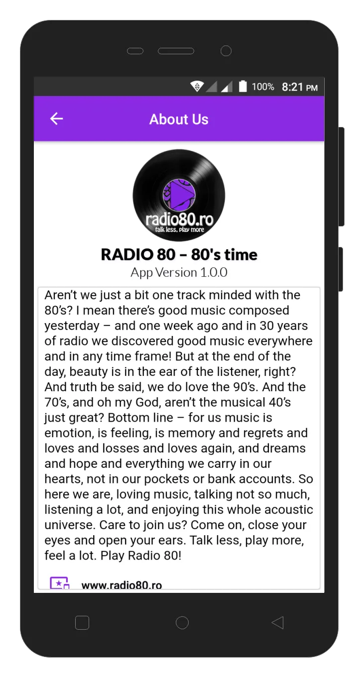 RADIO 80 ROMANIA | Indus Appstore | Screenshot