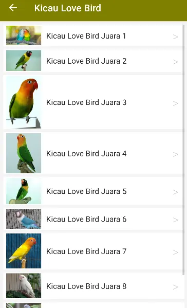 Suara Kicau Love Bird Juara | Indus Appstore | Screenshot