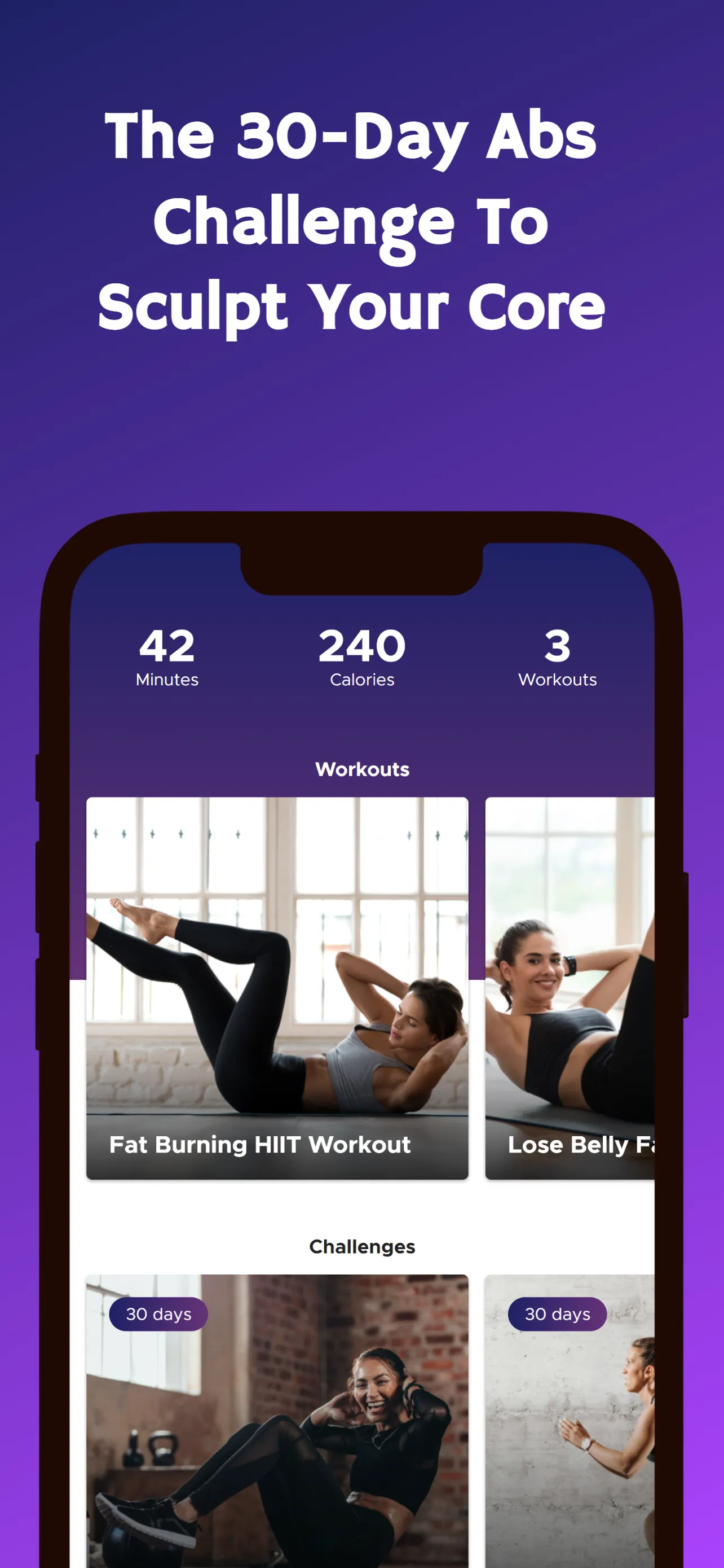 30 Day Ab Challenge | Indus Appstore | Screenshot