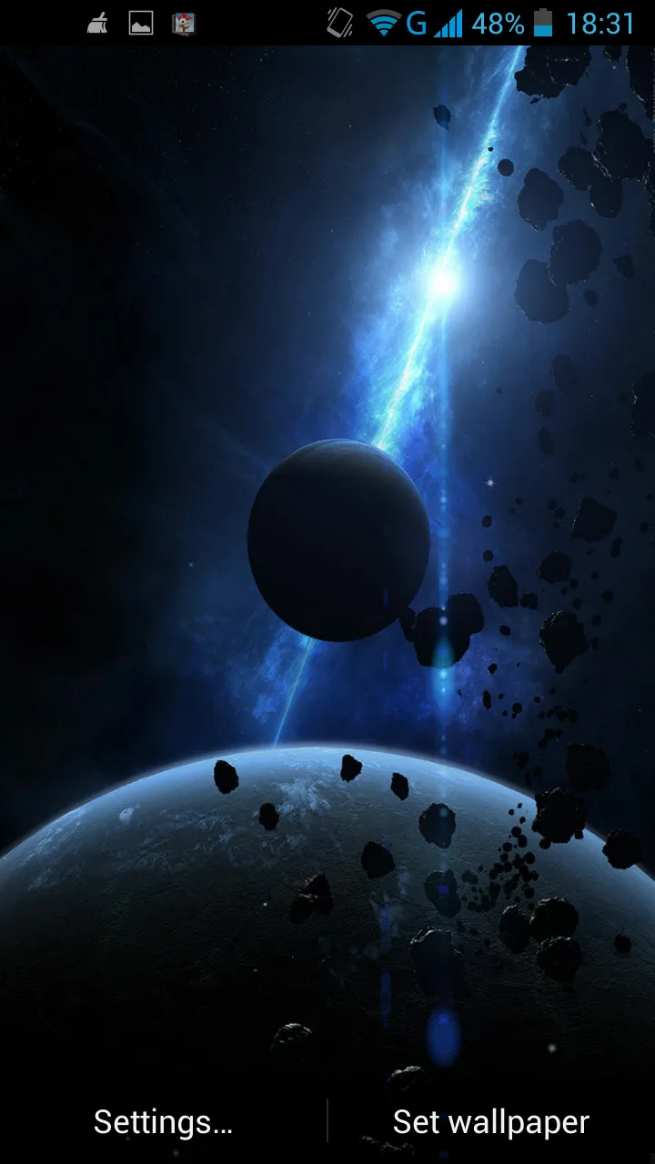 Asteroids Live Wallpaper | Indus Appstore | Screenshot