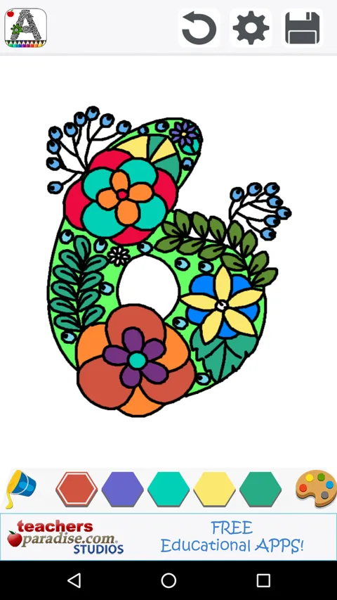 Adult Coloring Books: Alphabet | Indus Appstore | Screenshot