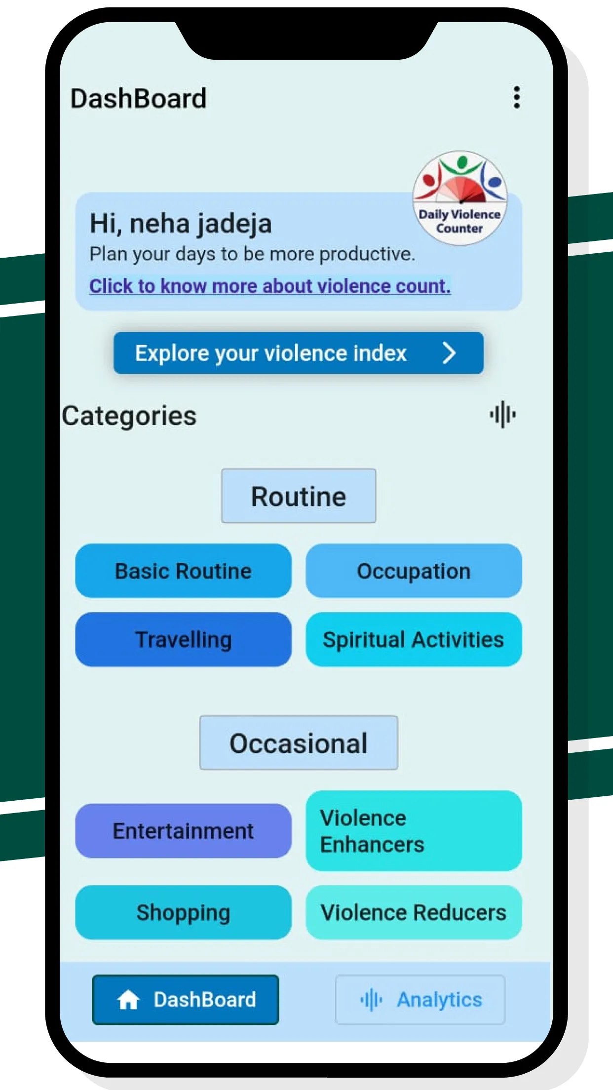 Daily Violence Counter | Indus Appstore | Screenshot