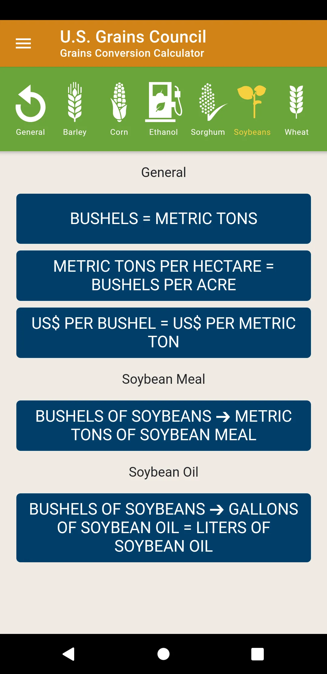 USGC Grains Calculator | Indus Appstore | Screenshot