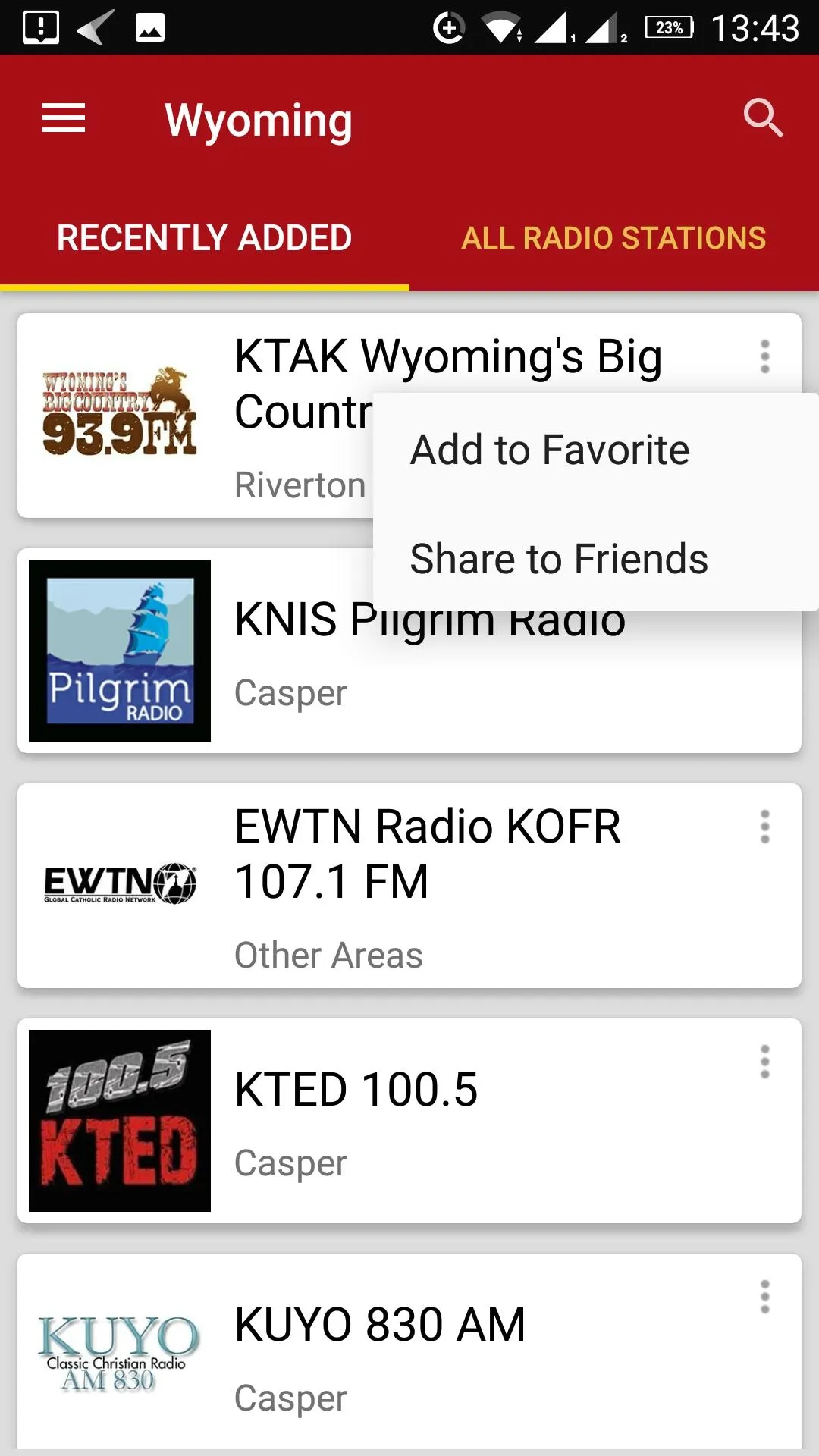 Wyoming Radio Stations - USA | Indus Appstore | Screenshot