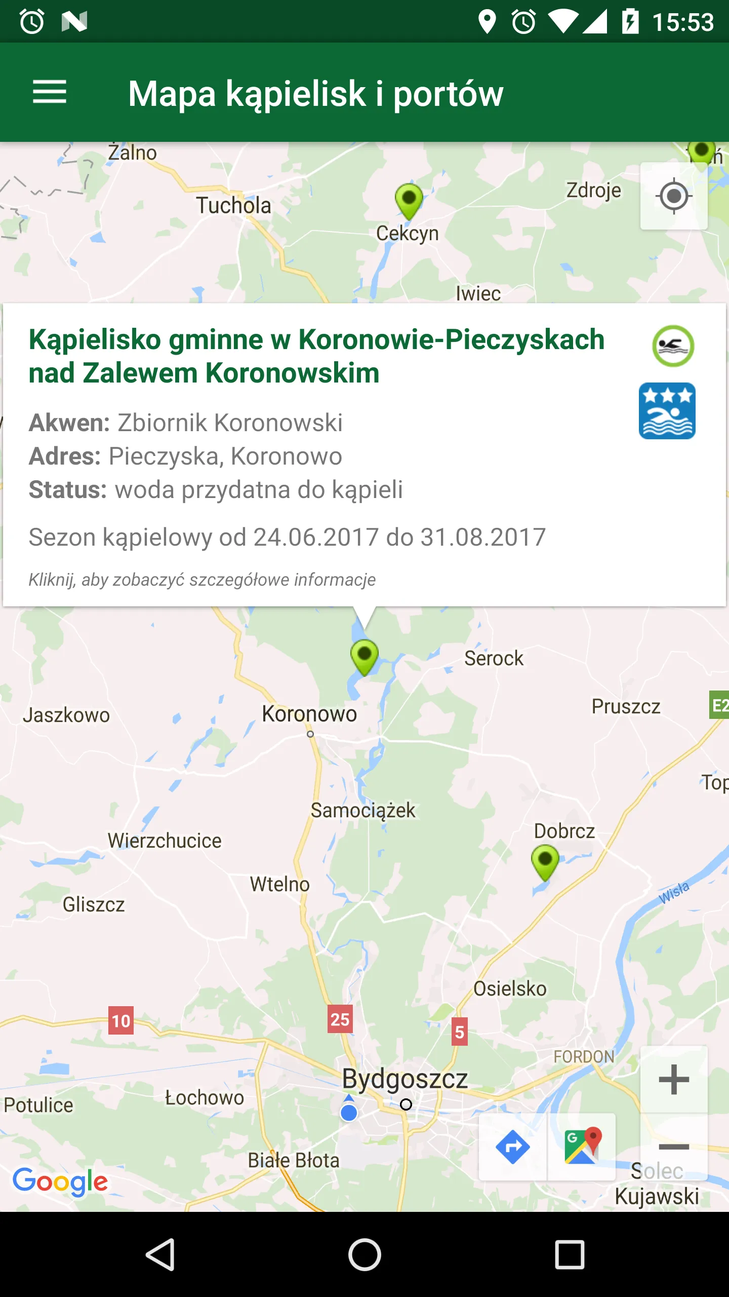 Bezpieczne Kąpieliska | Indus Appstore | Screenshot