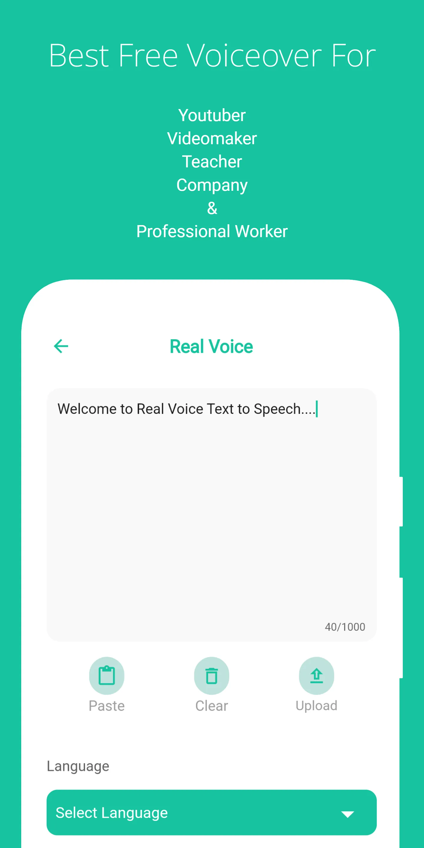 Real Voice Text to Speech | Indus Appstore | Screenshot