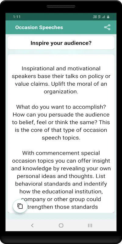 Occasion Speeches | Indus Appstore | Screenshot