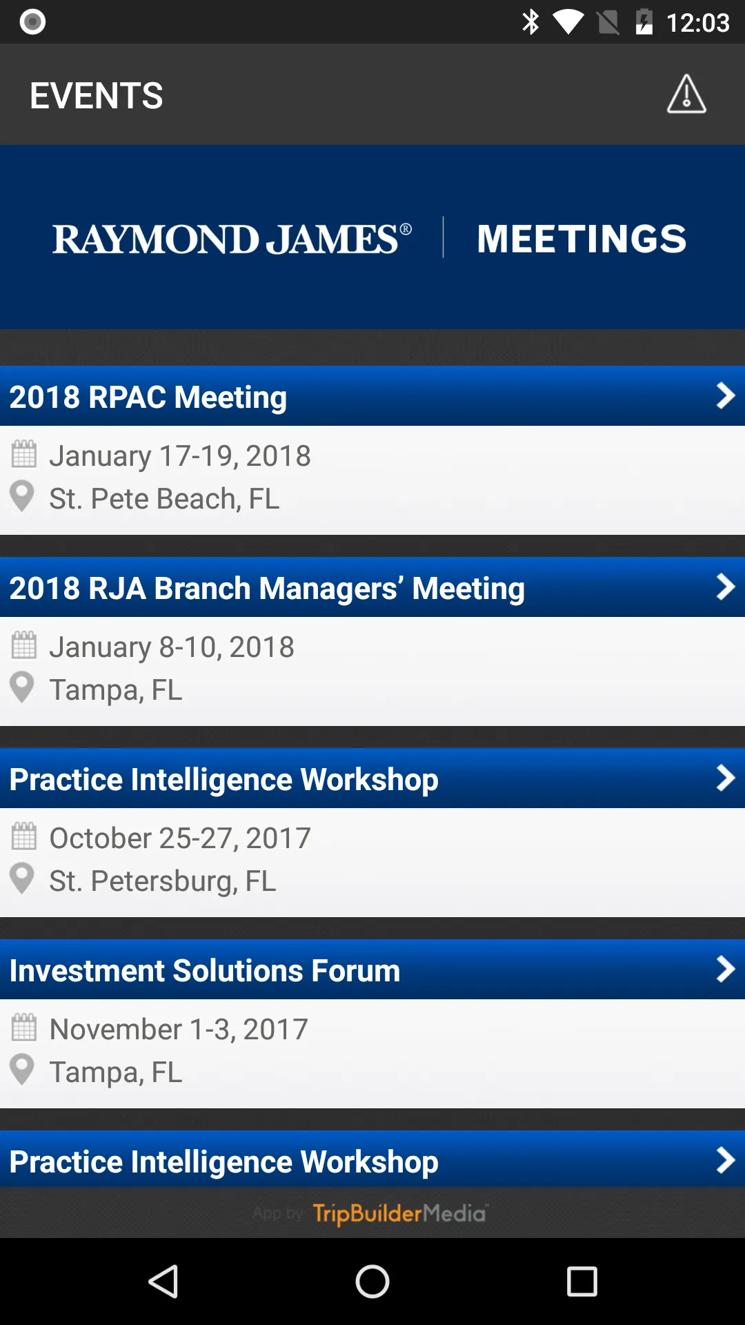 Raymond James Meetings | Indus Appstore | Screenshot