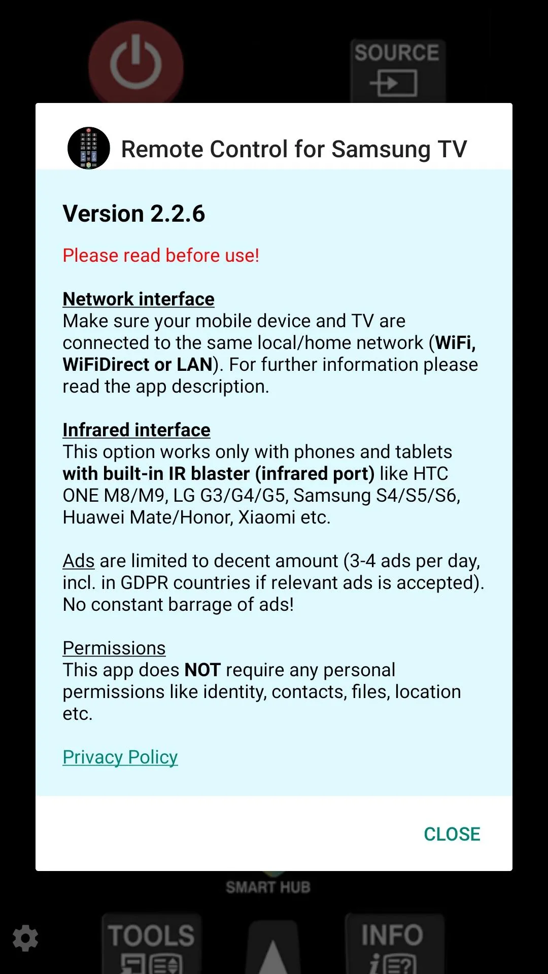 TV (Samsung) Remote Control | Indus Appstore | Screenshot