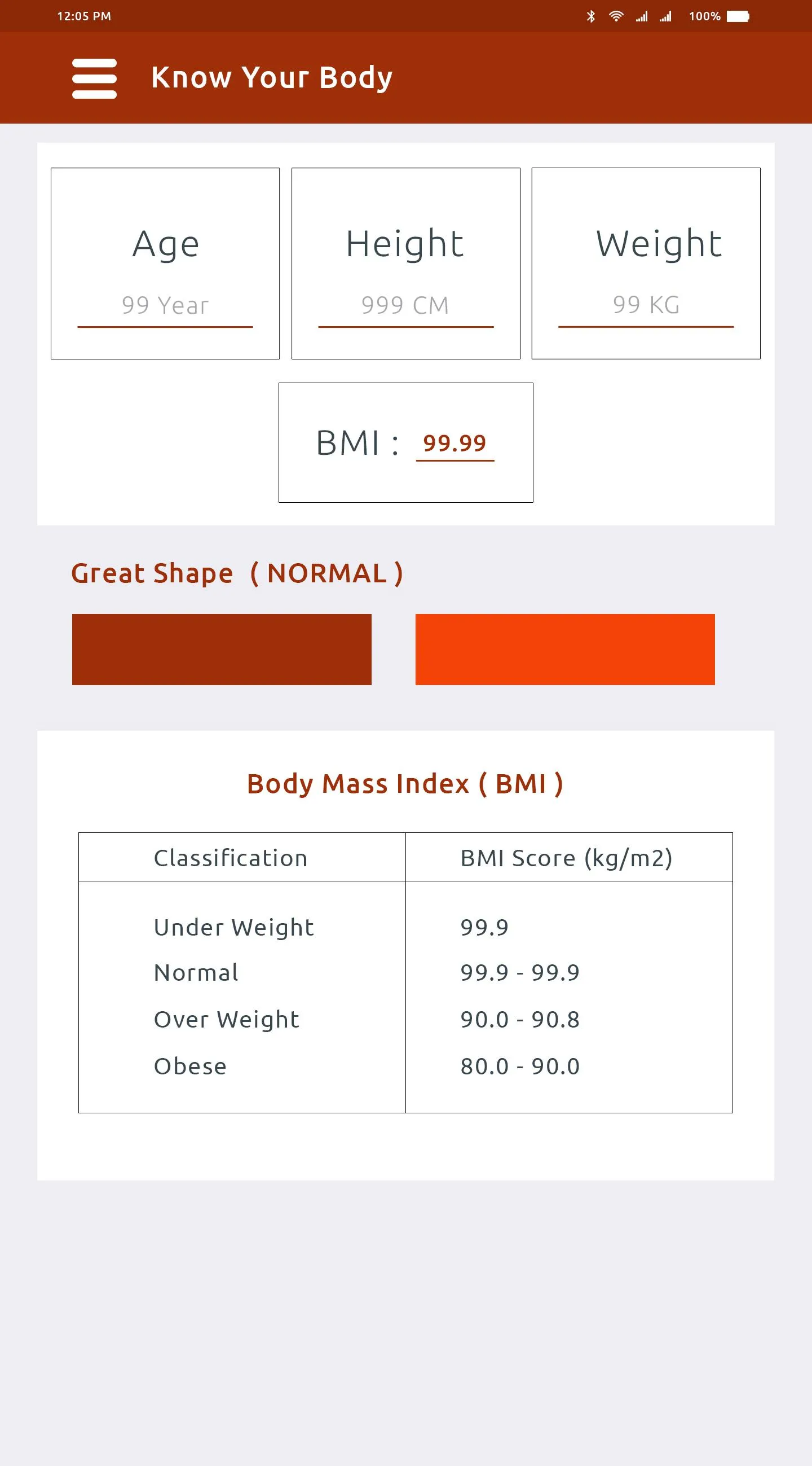 Body Mass Index Calculator | Indus Appstore | Screenshot