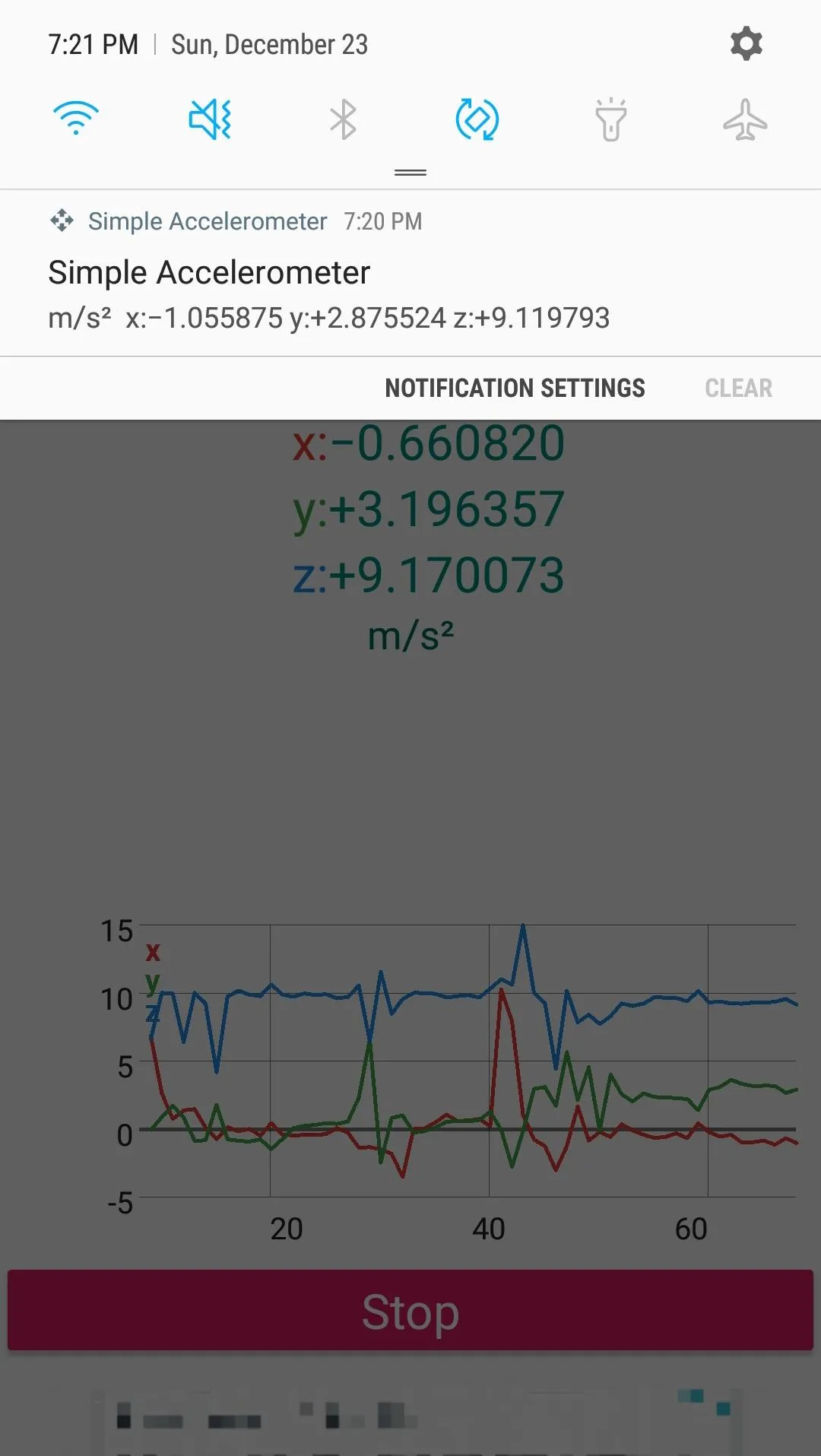 Simple Accelerometer | Indus Appstore | Screenshot