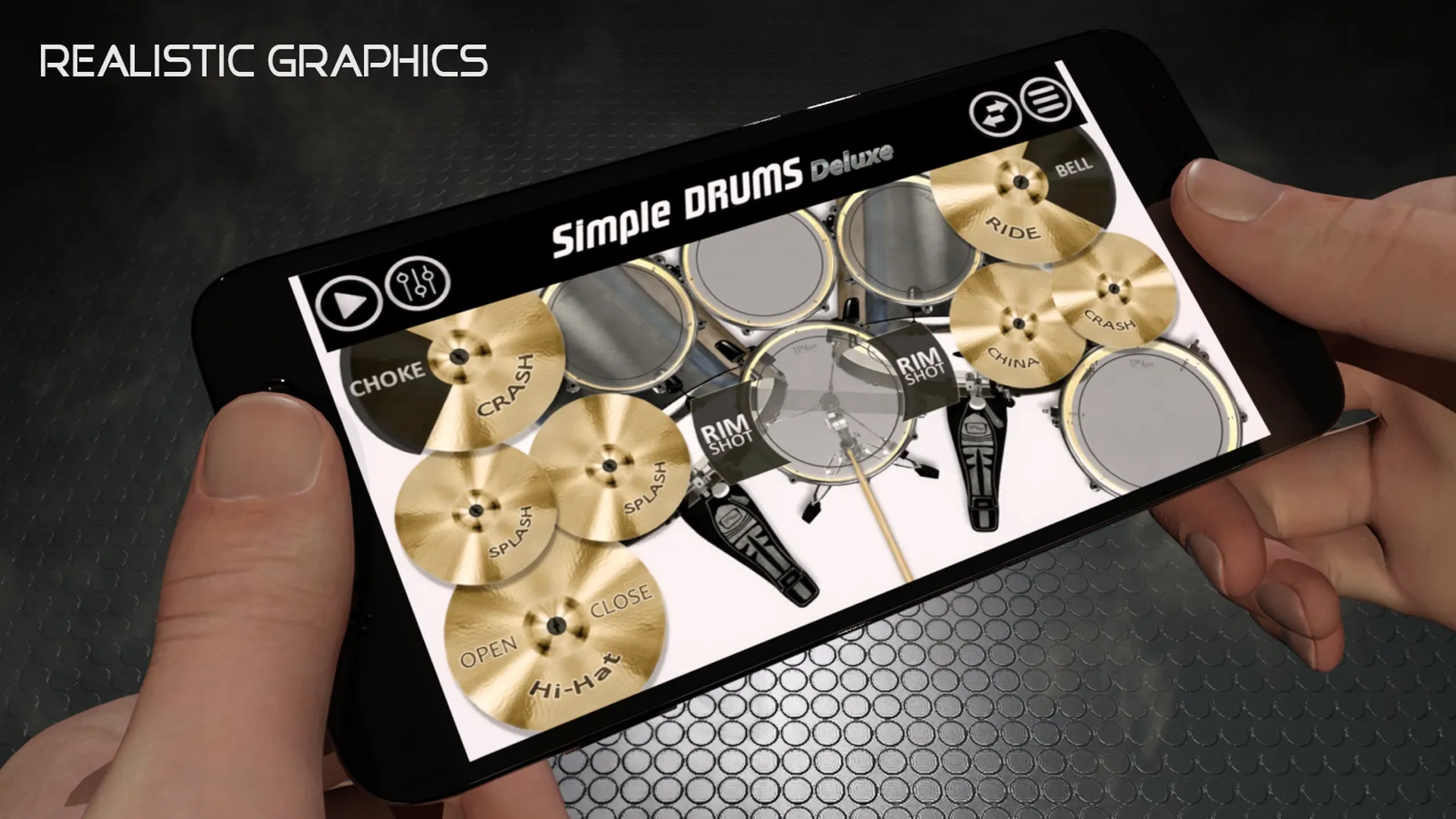 Simple Drums Deluxe - Drum Kit | Indus Appstore | Screenshot