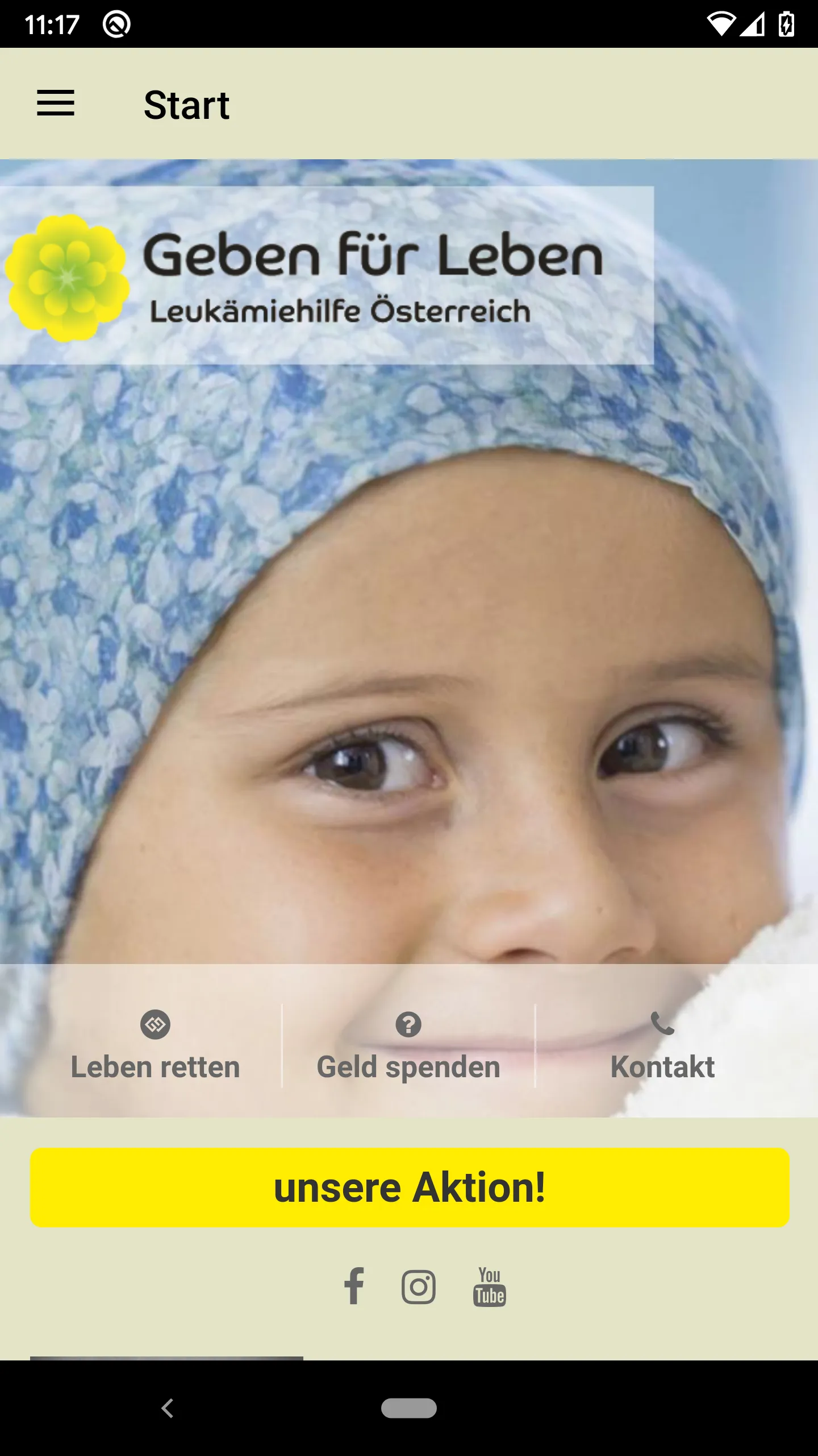 Geben für Leben Leukämiehilfe | Indus Appstore | Screenshot