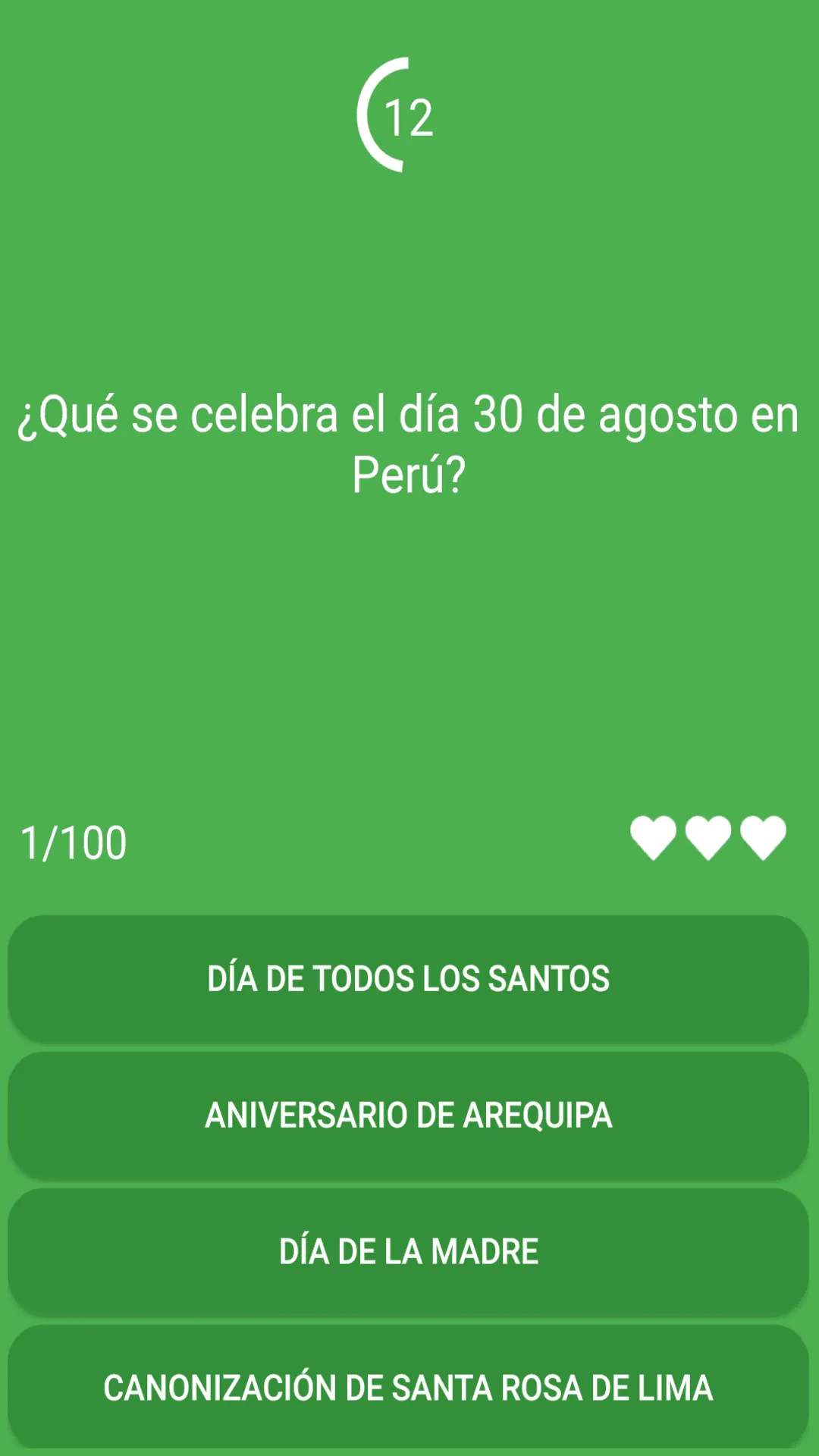 Test: ¿Cuánto sabes de Perú? | Indus Appstore | Screenshot