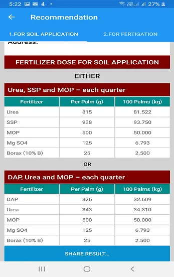 Oil Palm Nutrient Advisor | Indus Appstore | Screenshot