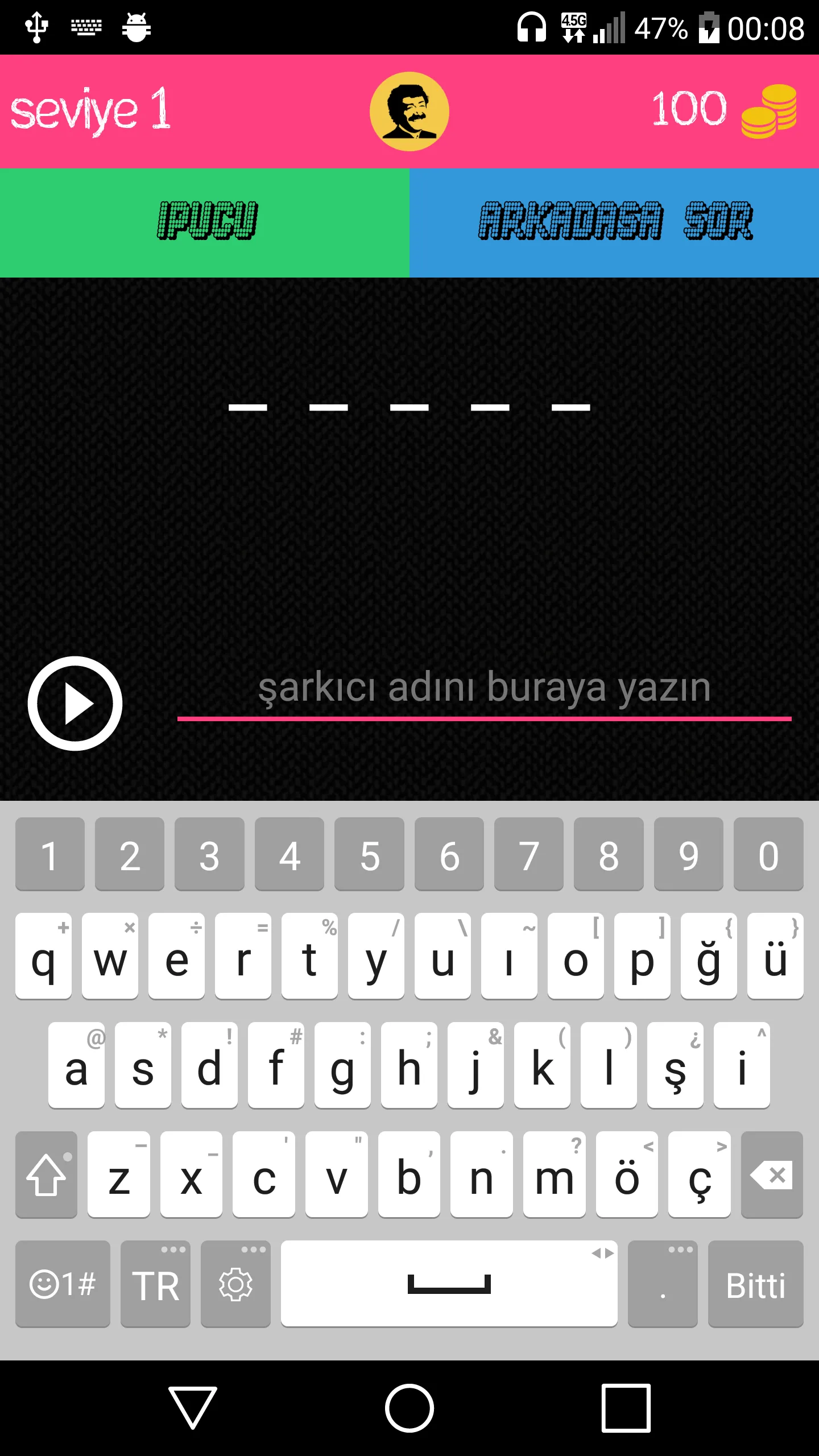 Şarkıcıyı Bul: Arabesk | Indus Appstore | Screenshot