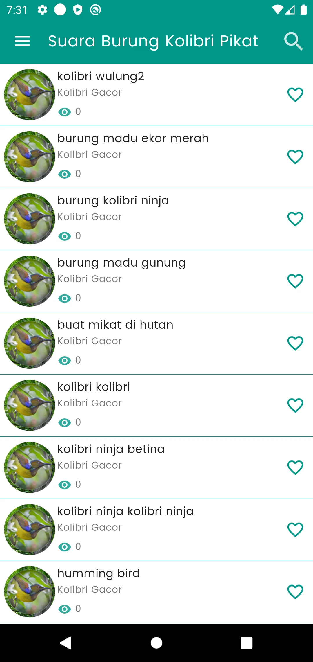 Suara Burung Kolibri Pikat | Indus Appstore | Screenshot