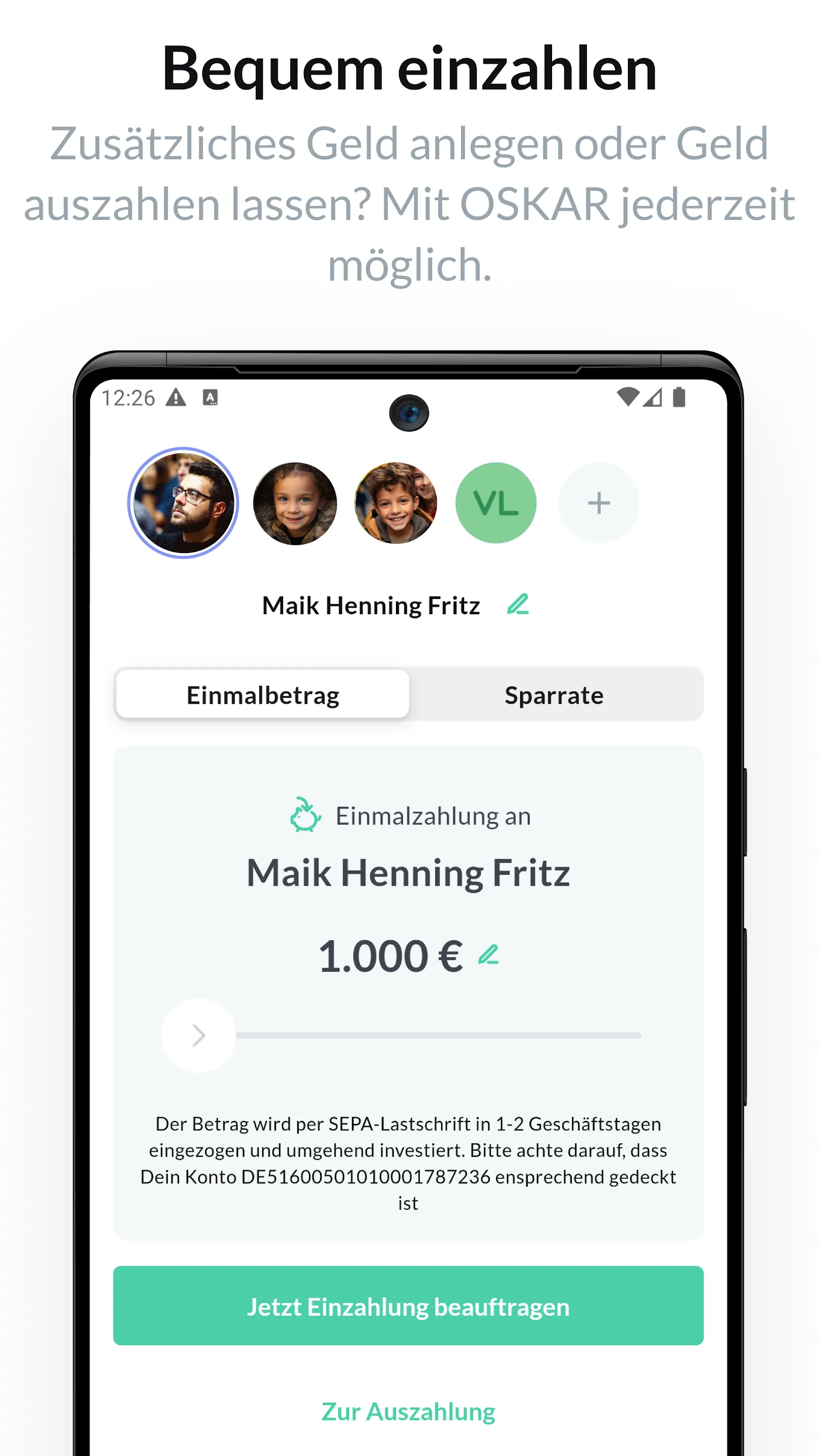 Oskar - Dein ETF Sparplan | Indus Appstore | Screenshot