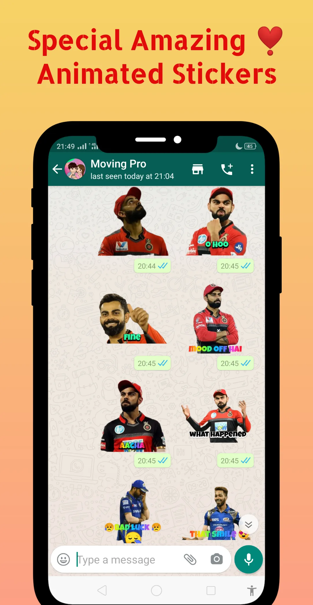 Funny Cricket Animated Sticker | Indus Appstore | Screenshot