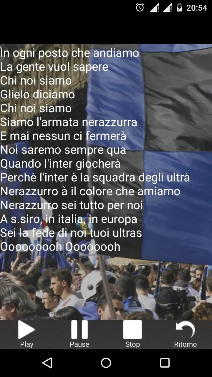 Inter - Canzoni del Tifosi | Indus Appstore | Screenshot